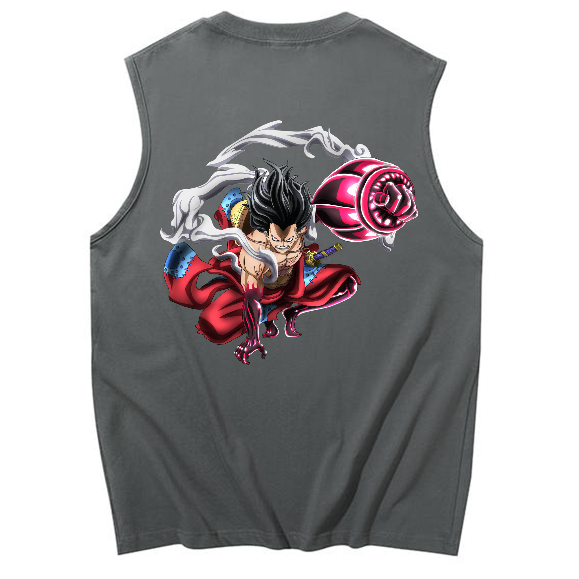 ワンピース モンキー・D・ルフィ ONE PIECE Monkey D. Luffy コットン100％タンクトップ（背面プリント）
